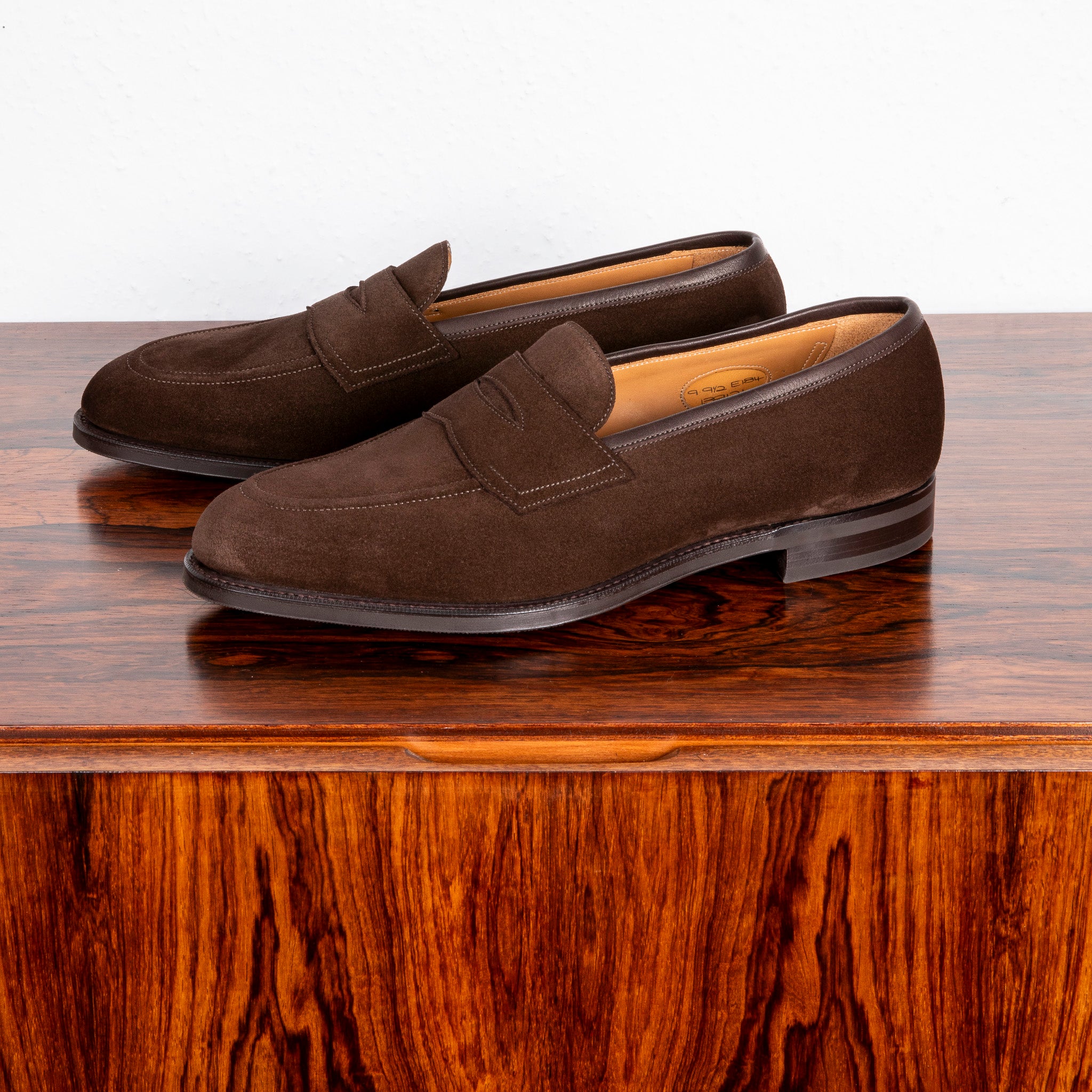 Edward Green Piccadilly Espresso Suede on Dark Brown R1 – Frans