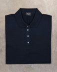 Drumohr Luxury 30G Cashmere Polo Blu Notte