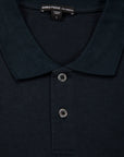 James Perse Elevated Lotus Jersey Short Sleeve Polo French Navy
