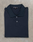 James Perse Elevated Lotus Jersey Short Sleeve Polo French Navy