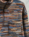 Engineered Garments Blue/Orange Wool Poly Knit Zip Mock Neck