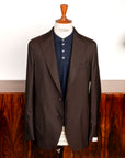 De Petrillo Posillipo Tasca in Tasca Jacket Virgin Wool Dark Brown