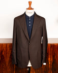 De Petrillo Posillipo Tasca in Tasca Jacket Virgin Wool Dark Brown