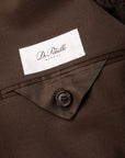 De Petrillo Posillipo Tasca in Tasca Jacket Virgin Wool Dark Brown