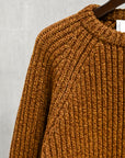 Olde H & Daughter Mouline Wool Rib Crew Neck Clay