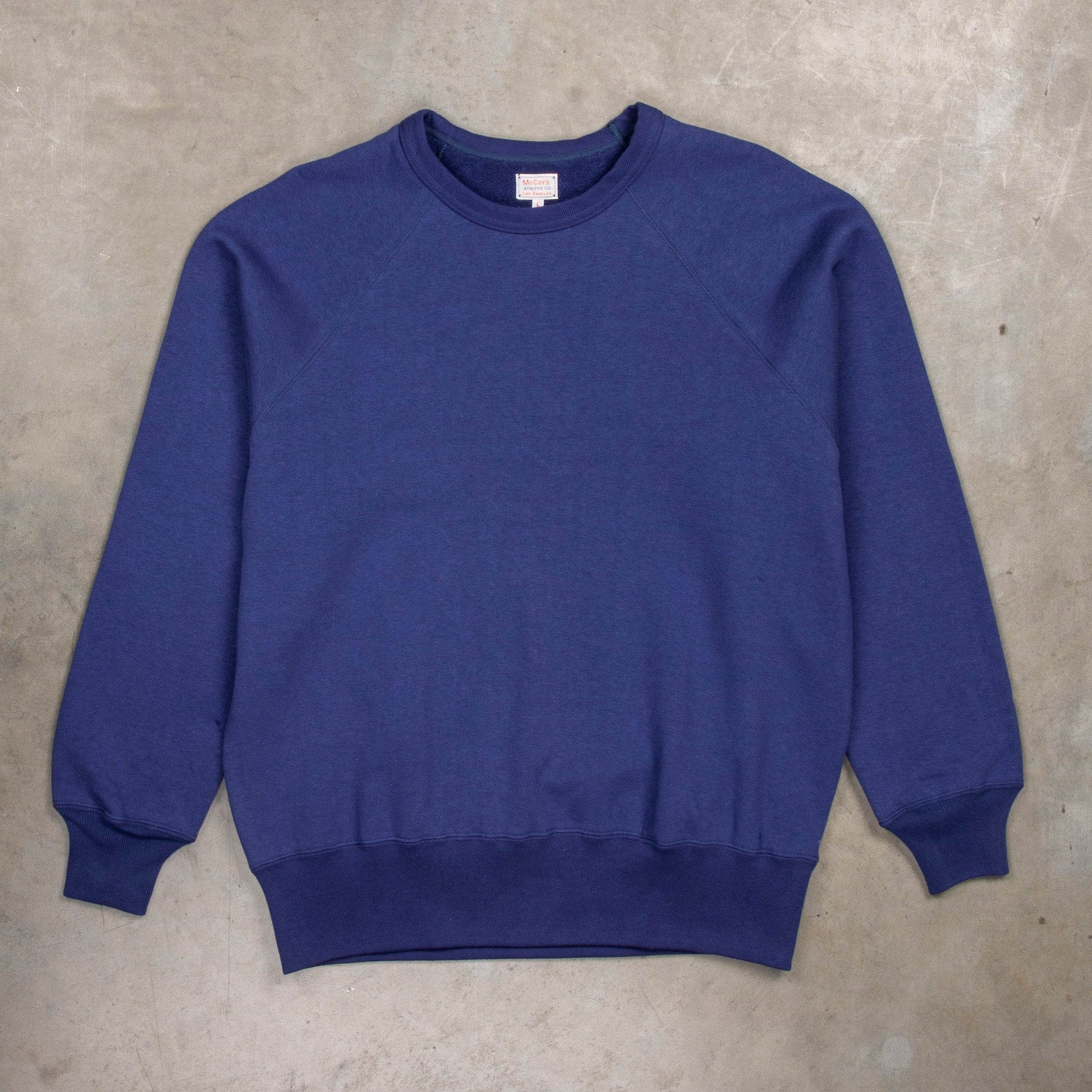 The Real McCoy's 9 Oz. Loopwheel Raglan Sweatshirt MQ Navy – Frans