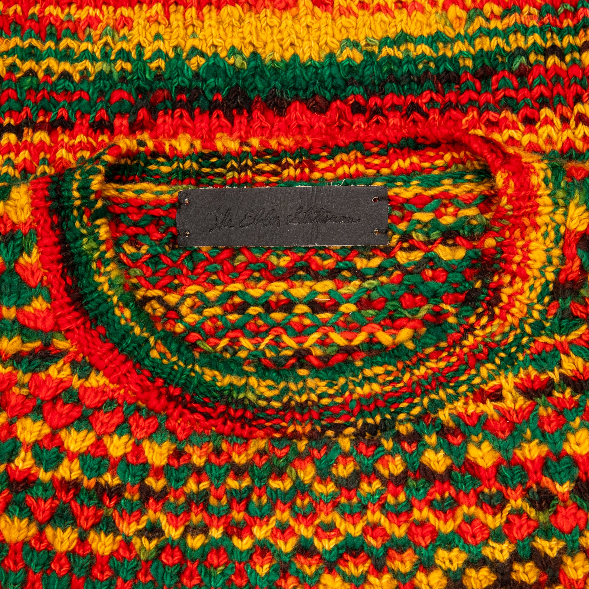 The Elder Statesman 100% cashmere tuck pop crew Rasta – Frans