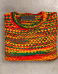 The Elder Statesman 100% cashmere tuck pop crew Rasta