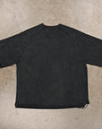 Remi Relief Raglan Short Sleeve Sweater Supima Cotton Black