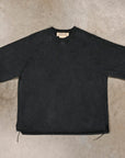 Remi Relief Raglan Short Sleeve Sweater Supima Cotton Black