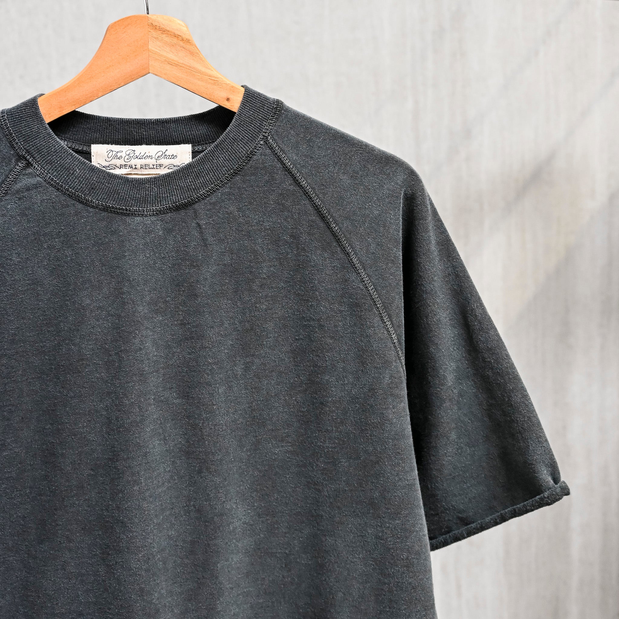 Remi Relief Raglan Short Sleeve Sweater Supima Cotton Black