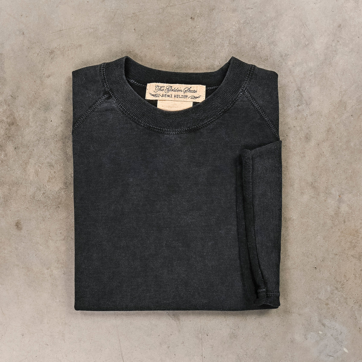 Remi Relief Raglan Short Sleeve Sweater Supima Cotton Black