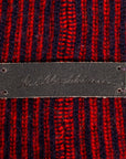 The Elder Statesman 100% Cashmere Watchman cap in Navy/Red