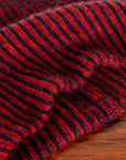 The Elder Statesman 100% Cashmere Watchman cap in Navy/Red