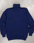 Laurence J. Smith Super Soft Seamless Roll Neck Pullover Starnight Blue