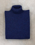 Laurence J. Smith Super Soft Seamless Roll Neck Pullover Starnight Blue