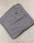 Rota Regular Fit High Rise Pants Gabardine Grigio Chiaro