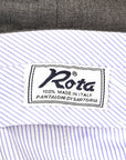 Rota Regular Fit High Rise Pants Gabardine Grigio Chiaro