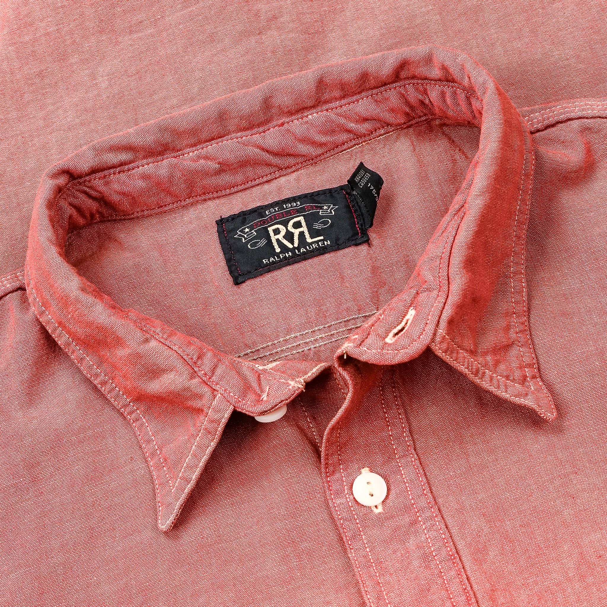 RRL Craftsman Shortsleeve Chambray Workshirt Red – Frans Boone Store