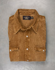 RRL Buffalo Western Corduroy Shirt Faded Tan