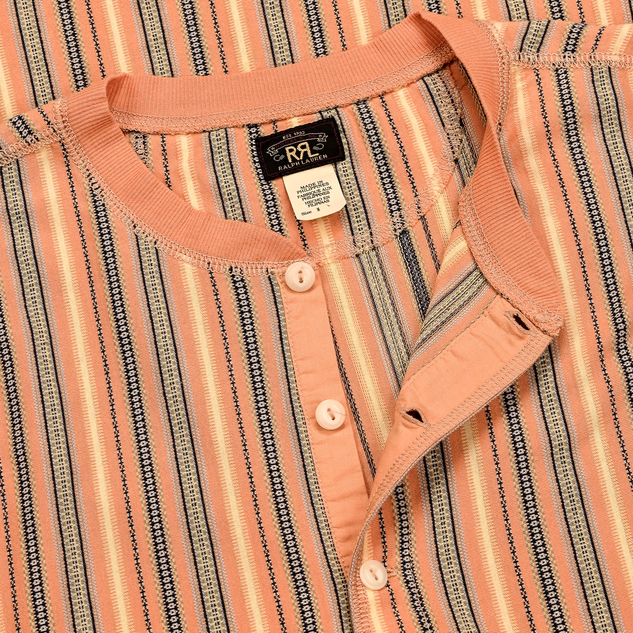 RRL Rufus Jacquard Henley Shirt Striped – Frans Boone Store
