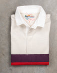 The Real McCoy's Climber's Striped Rugby Shirt Ecru - Purple