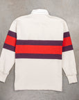 The Real McCoy's Climber's Striped Rugby Shirt Ecru - Purple