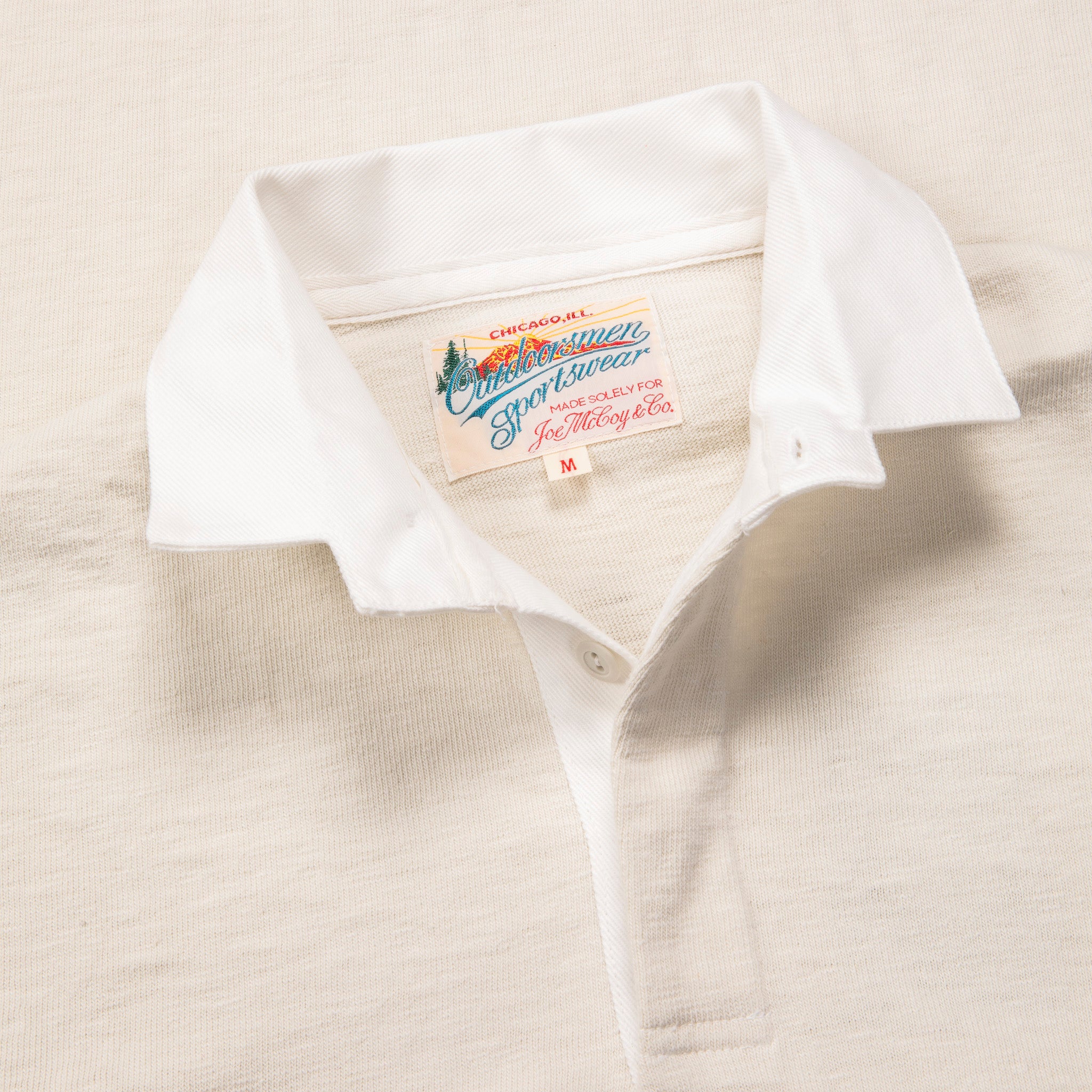 The Real McCoy's Climber's Striped Rugby Shirt Ecru - Purple