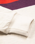 The Real McCoy's Climber's Striped Rugby Shirt Ecru - Purple