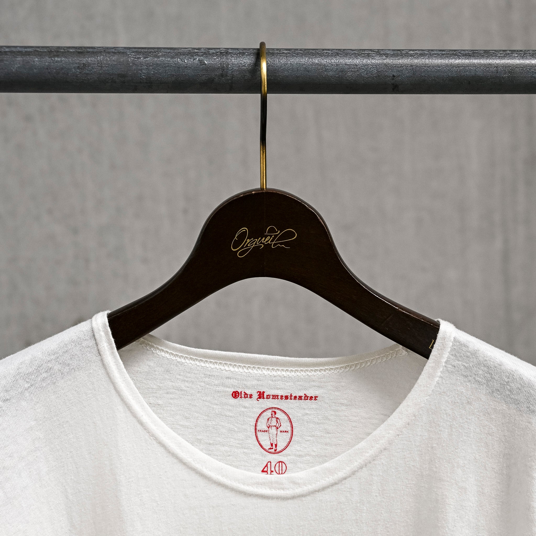 Olde Homesteader Extrafine Rustic Jersey Crew Neck Off White