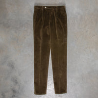 Rota Pantaloni High Rise Regular Fit 8-Wale Corduroy Verde Irlandese