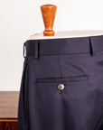 Caruso Pantaloni Super 120's Flannel Blu Notte