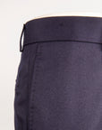 Caruso Pantaloni Super 120's Flannel Blu Notte