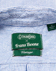 Gitman Vintage x Frans Boone Japanese Woven Stripe Seersucker Dark Blue