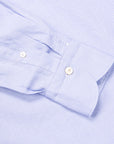 Finamore Gaeta Shirt Washed Oxford Sergio Collar in Midblue