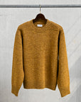 The Corona Utility KN001 Navy Crew Shetland Wool Gold
