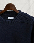 The Corona Utility KN001 Navy Crew Shetland Wool Navy