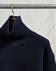 The Corona Utility KN002 Navy Turtle Shetland Wool Navy