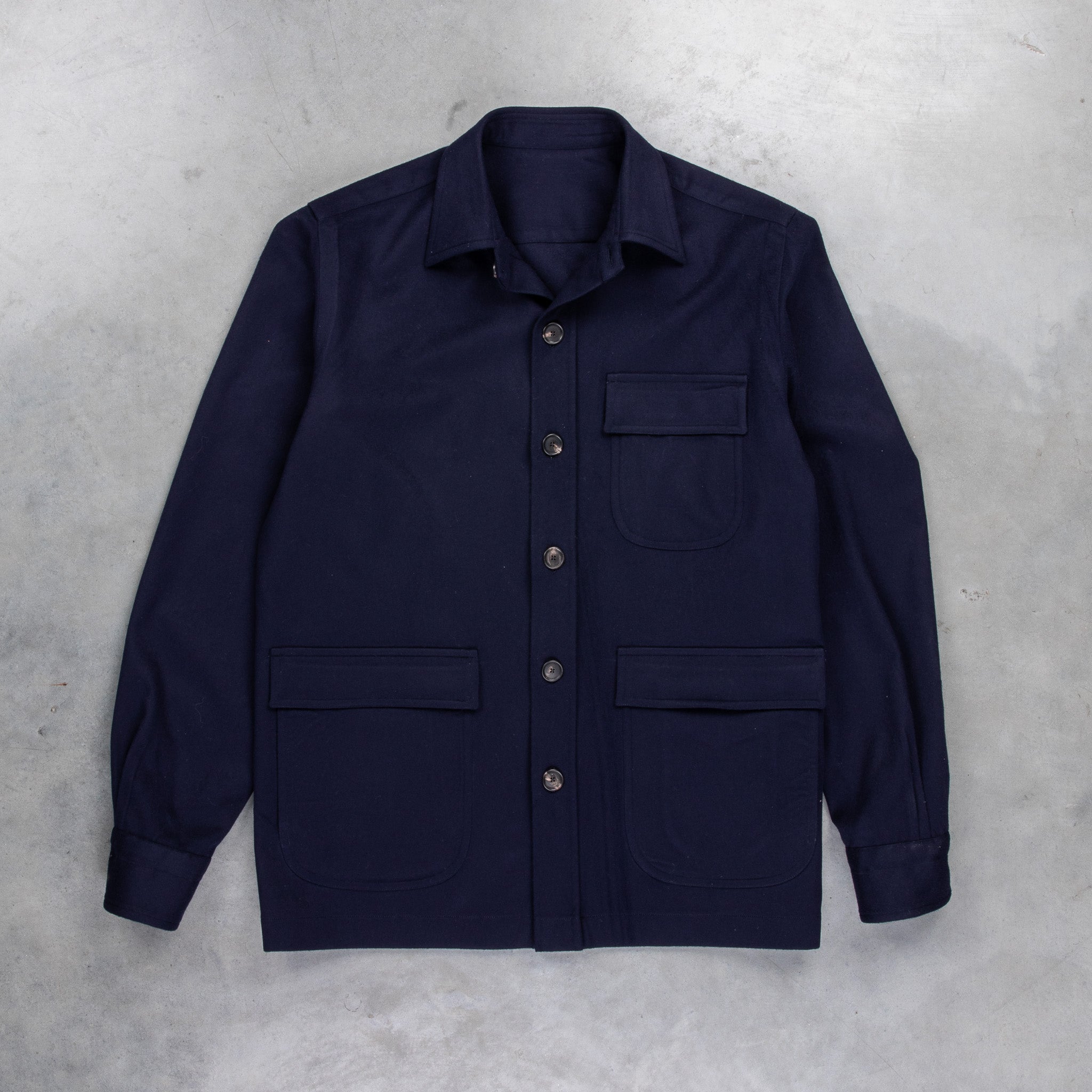 De Petrillo Shirt Jacket Loro Piana Wish Blu Navy – Frans Boone Store