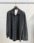 Olde H & Daughter Cotton Distressed Shirt Jacket Overcast