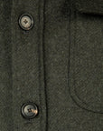De Petrillo Shirt Jacket Wool and Cashmere Verde Scuro