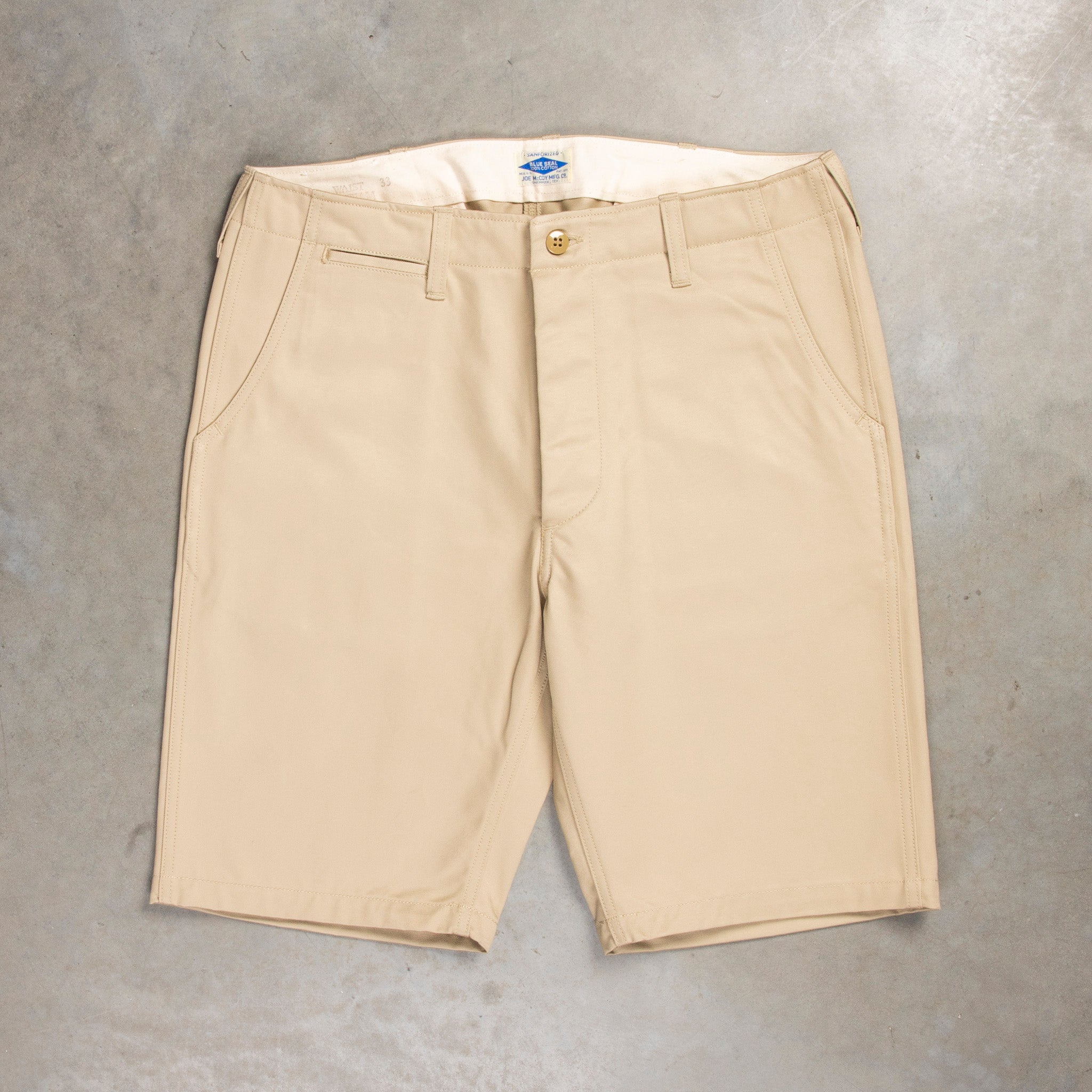 The Real McCoy's Blue Seal Chino Shorts Beige – Frans Boone Store