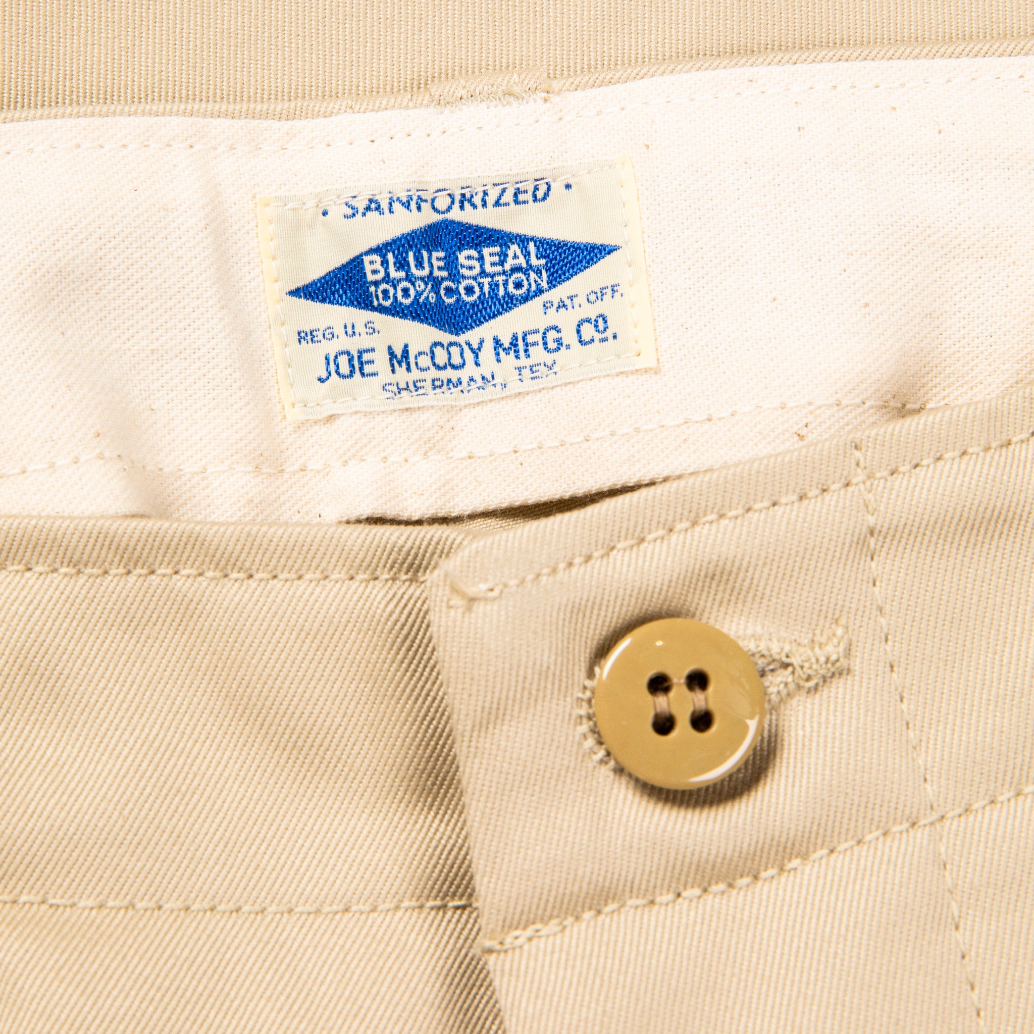 The Real McCoy's Blue Seal Chino Shorts Beige – Frans Boone Store