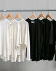 Olde H & Daughter Silk Tight Tension Plain Stitch S/S Off-White