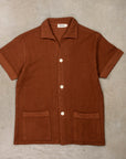 The Real McCoy's Cotton Pile Beach Shirt Brown