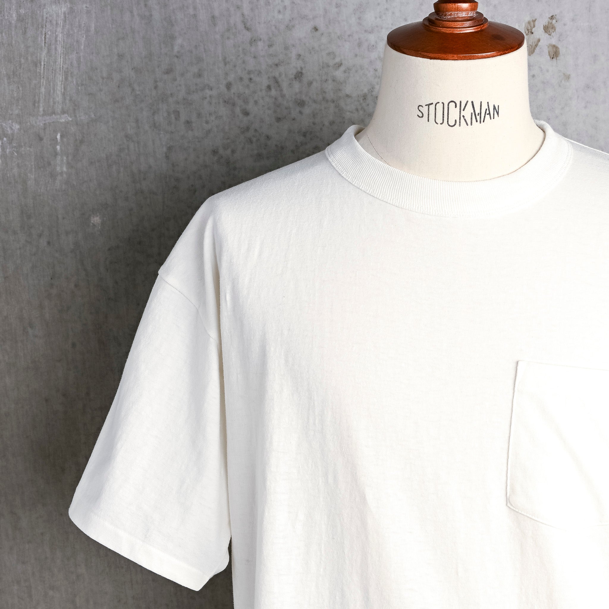 KAJA HIGH GAUGE BORDER POCKET TEE ovy 白 【公式通販】