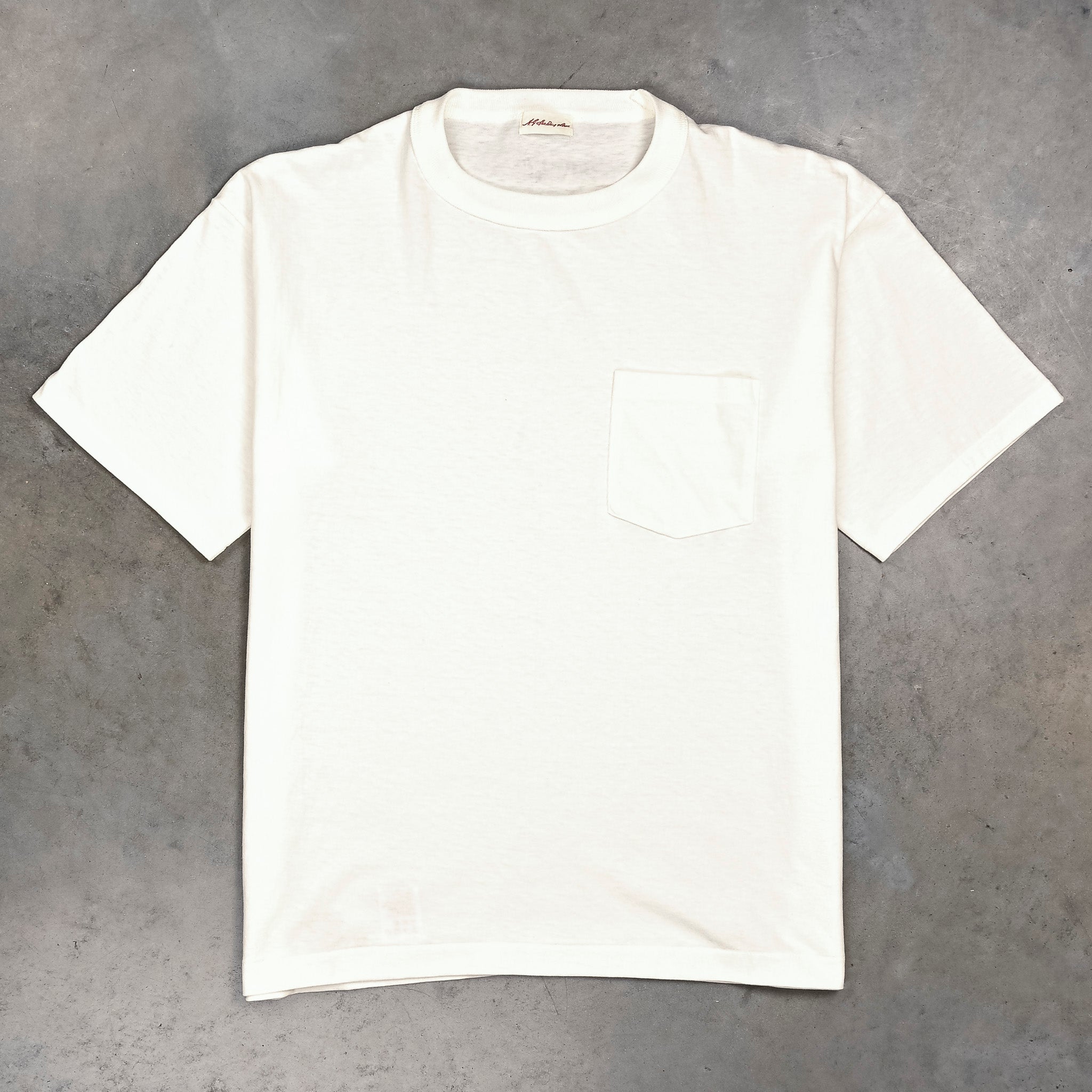 KAJA HIGH GAUGE BORDER POCKET TEE ovy 白 【公式通販】