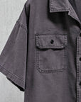 Remi Relief Wide Military Shirt S/S Charcoal