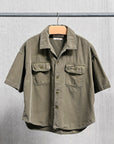 Remi Relief Wide Military Shirt S/S Khaki