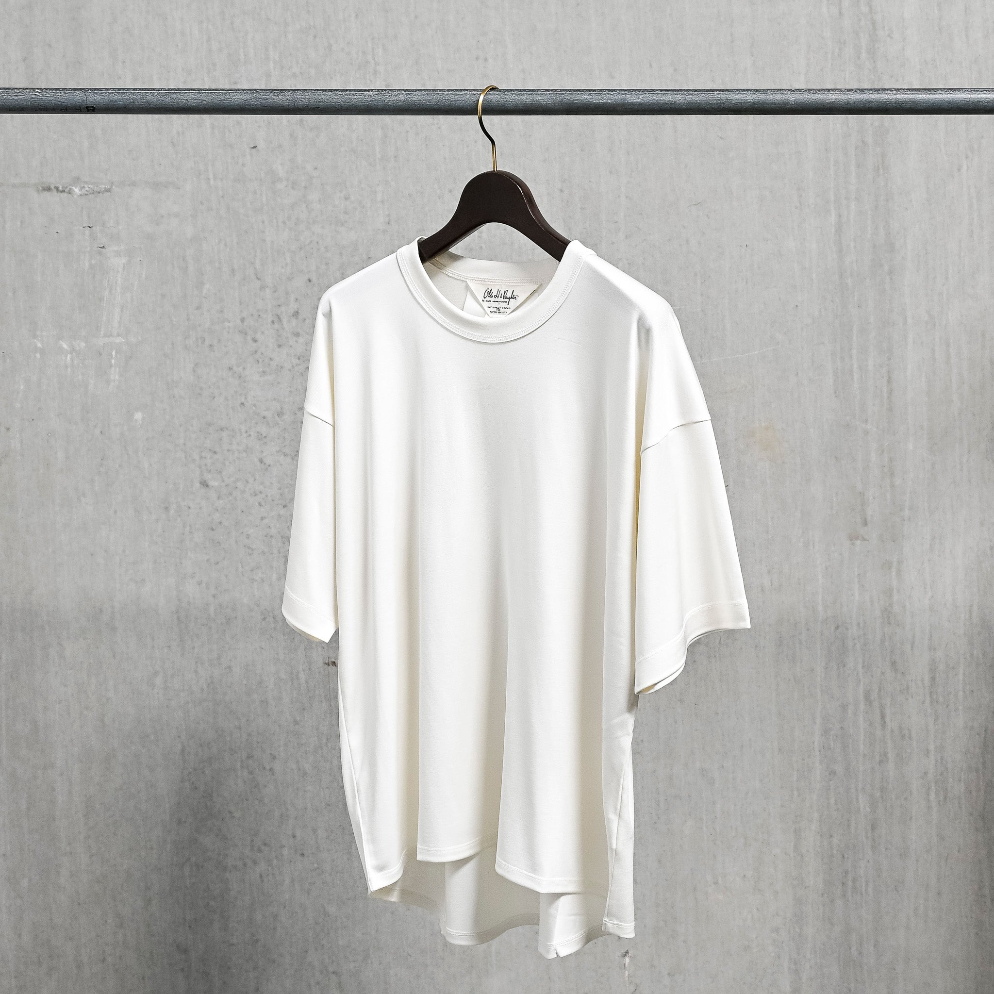 Olde H & Daughter Silk Tight Tension Plain Stitch S/S Off-White 